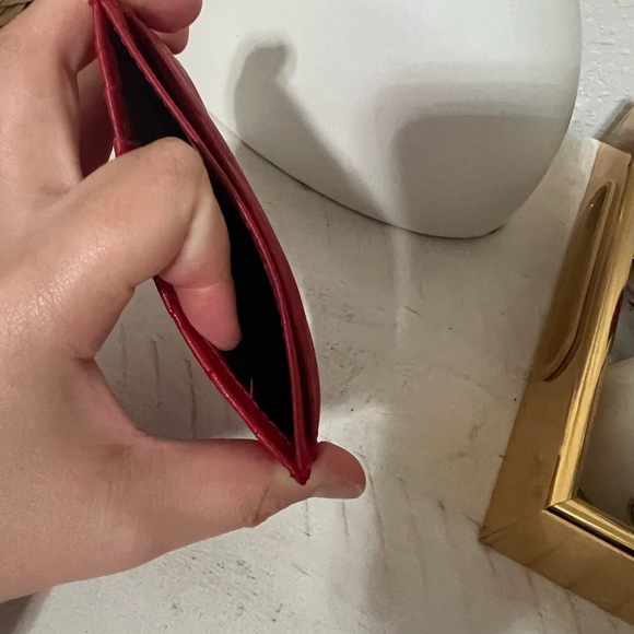 Card case wallet red chevron - Picture 4 of 4